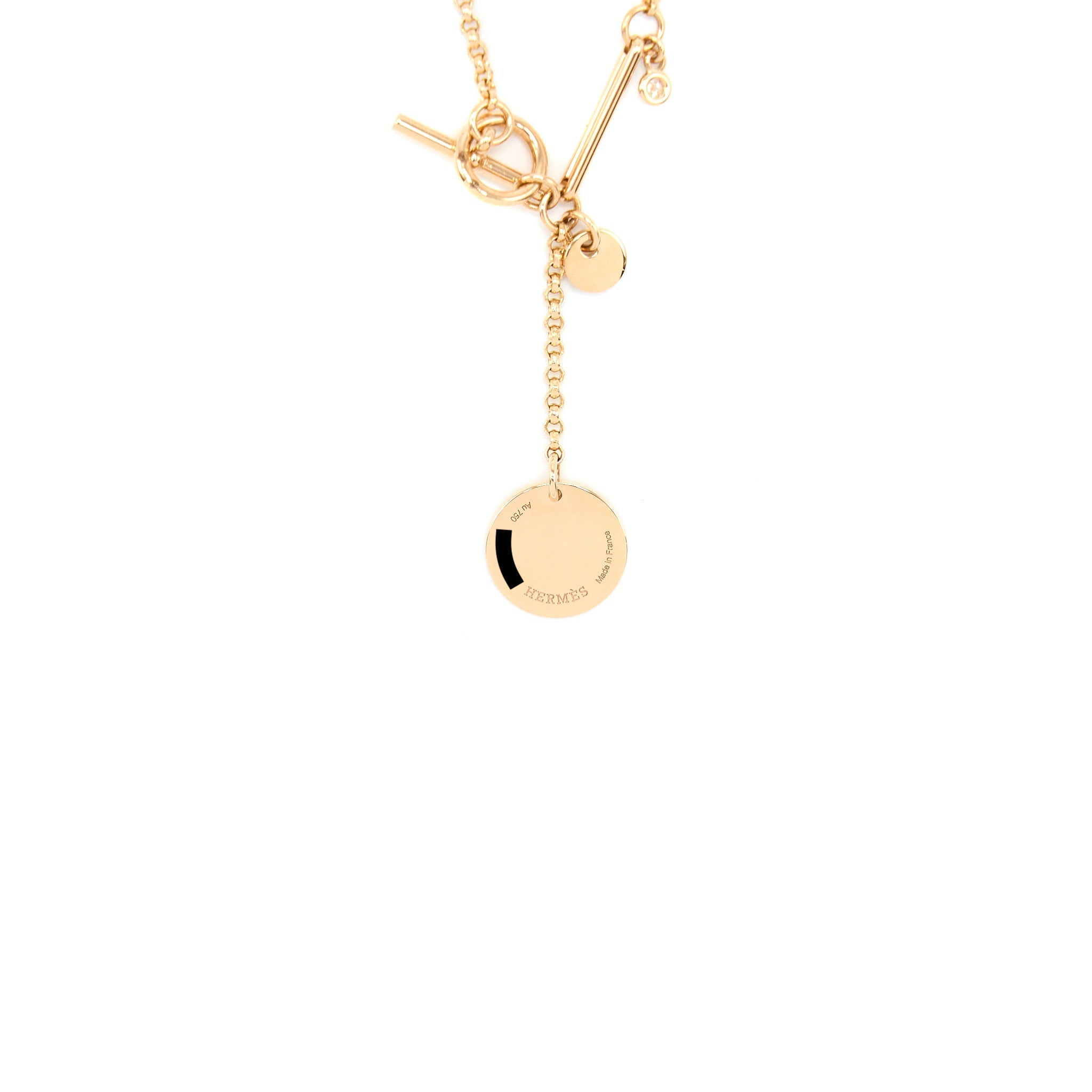 HERMES EX-LIBRIS PENDANT ROSE GOLD