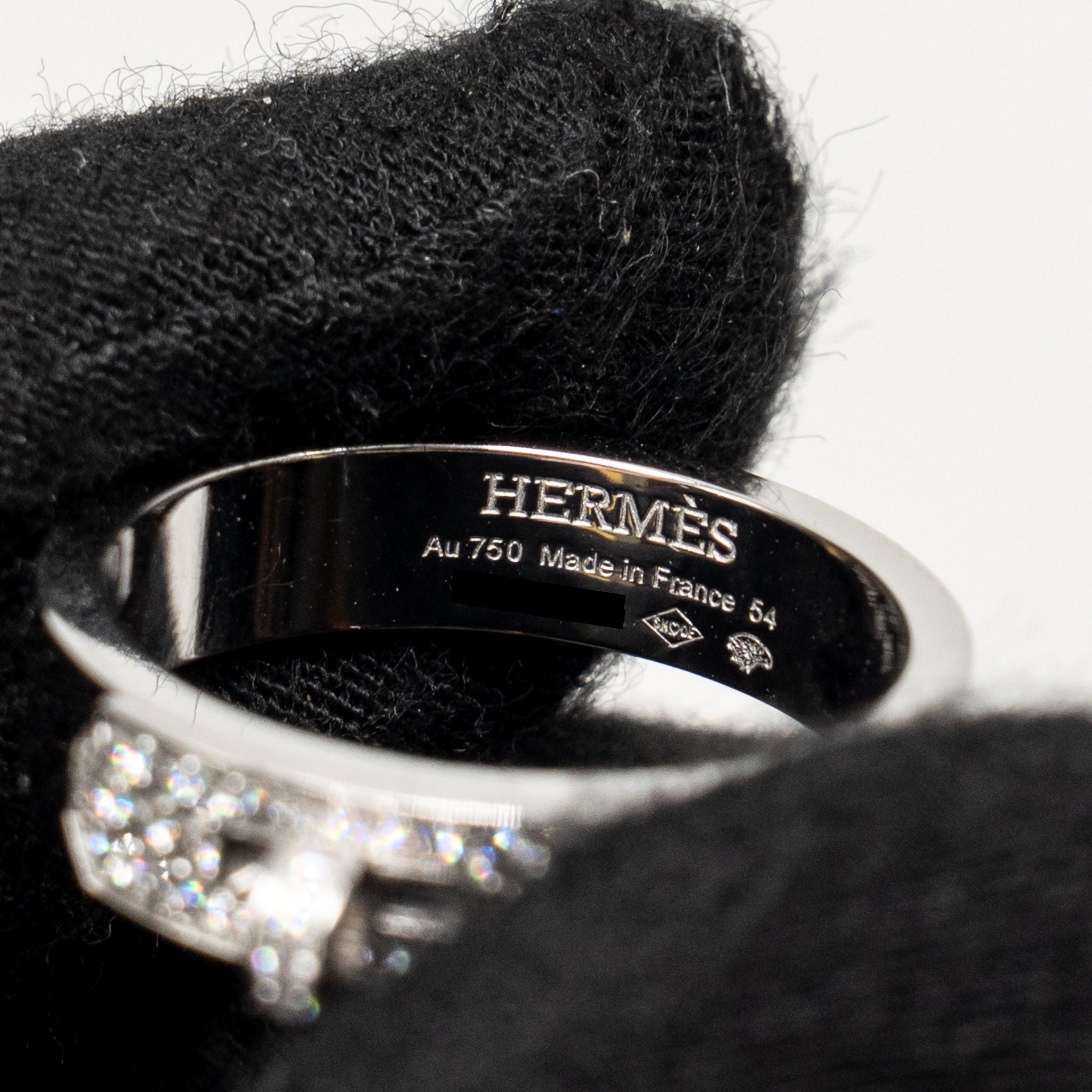 HERMES KELLY RING WHITE GOLD DIDMONDS