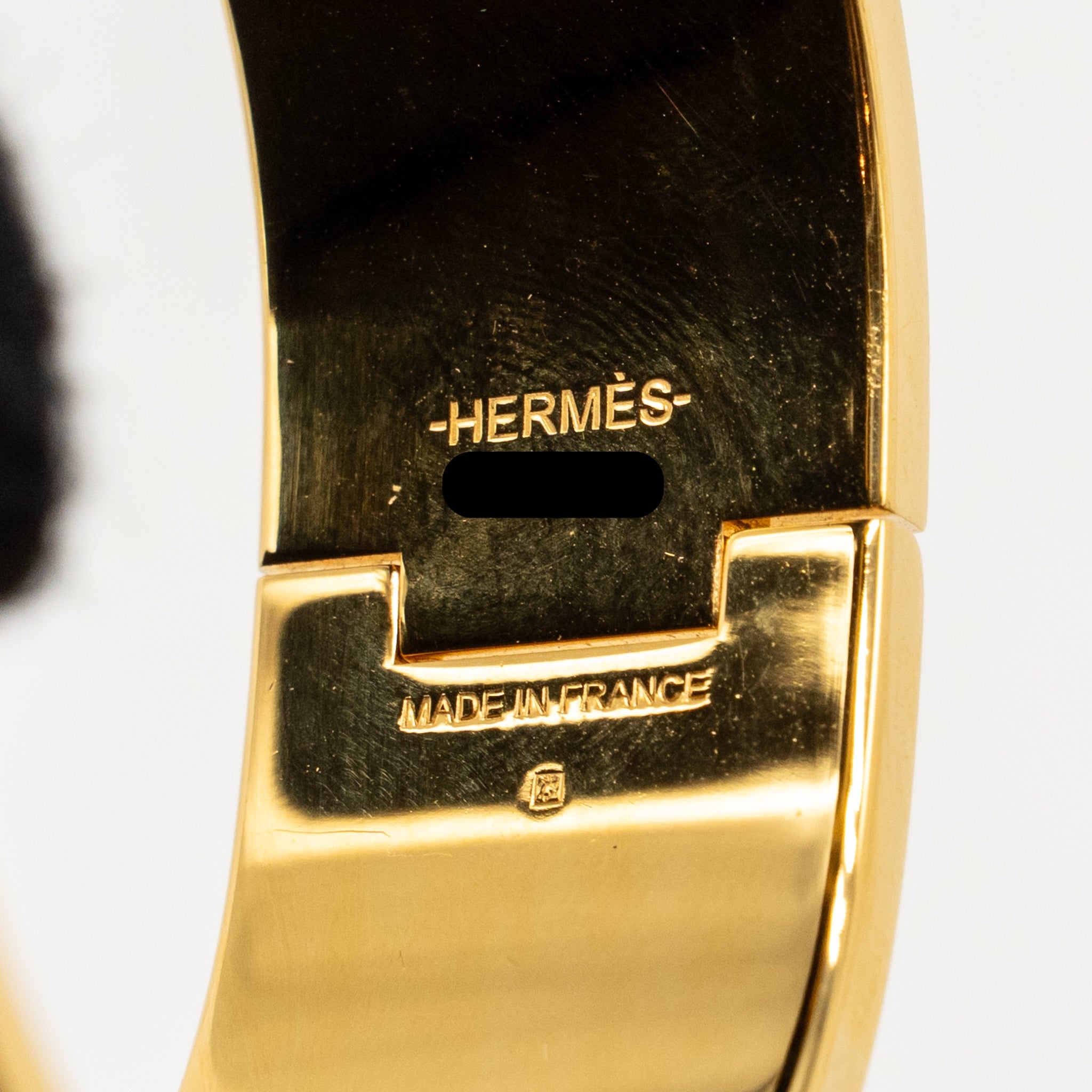 HERMES CLIC CLAC H BRACELET ORANGE GOLD TONE