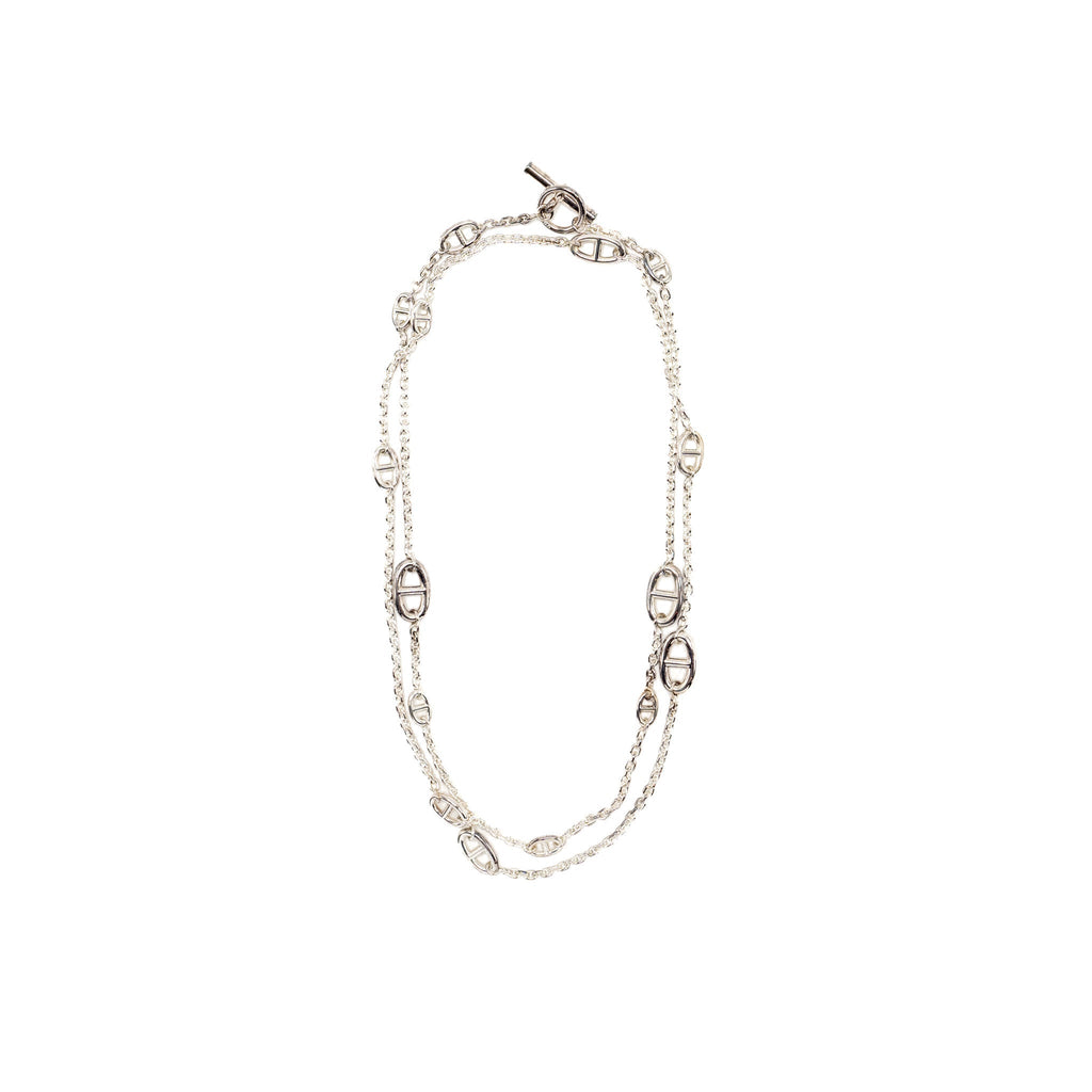 HERMES 120CM FARANDOLE LONG NECKLACE STERLING SILVER