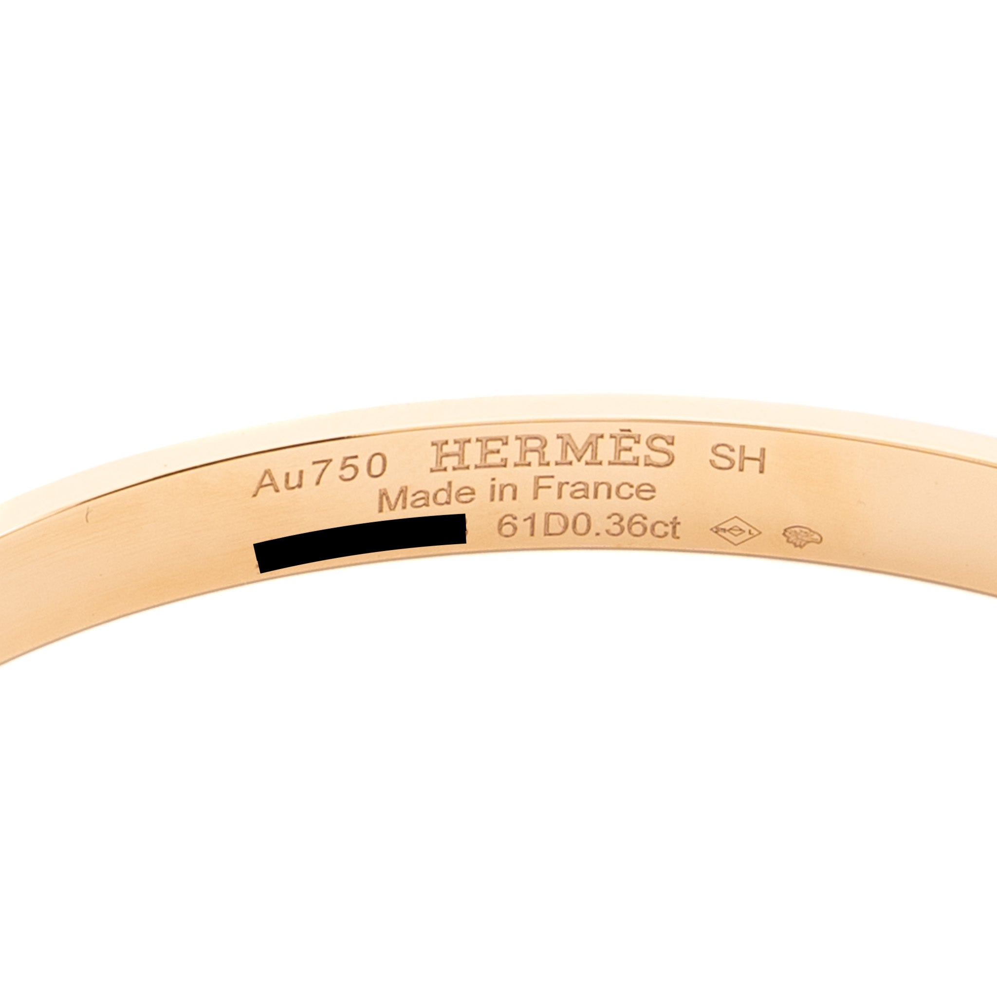 HERMES KELLY BRACELET ROSE GOLD WITH DIAMONDS