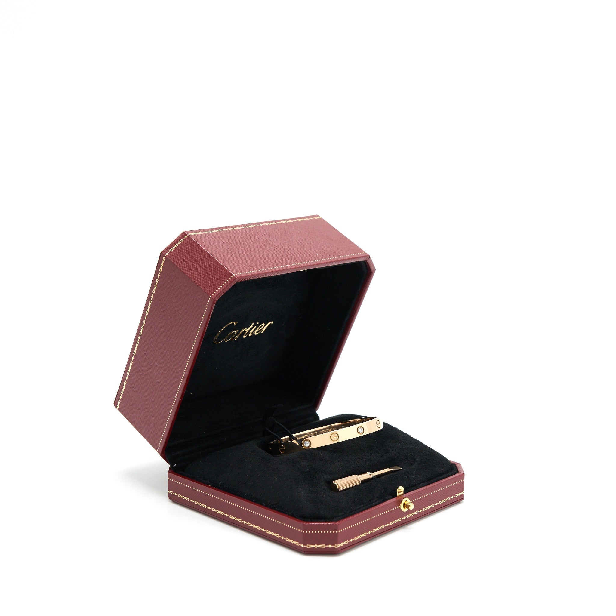 CARTIER LOVE BRACELET ROSEGOLD WITH 4 DIAMONDS