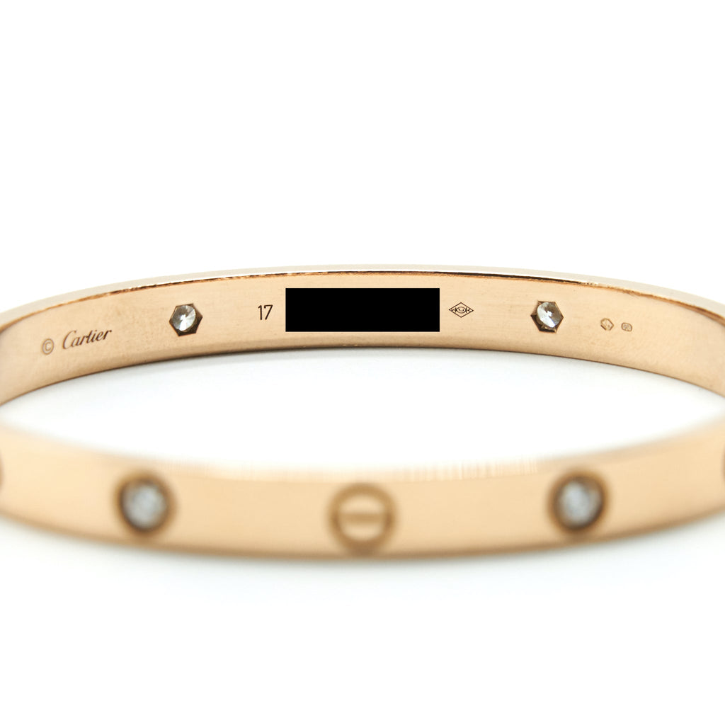 CARTIER LOVE BRACELET ROSEGOLD WITH 4 DIAMONDS