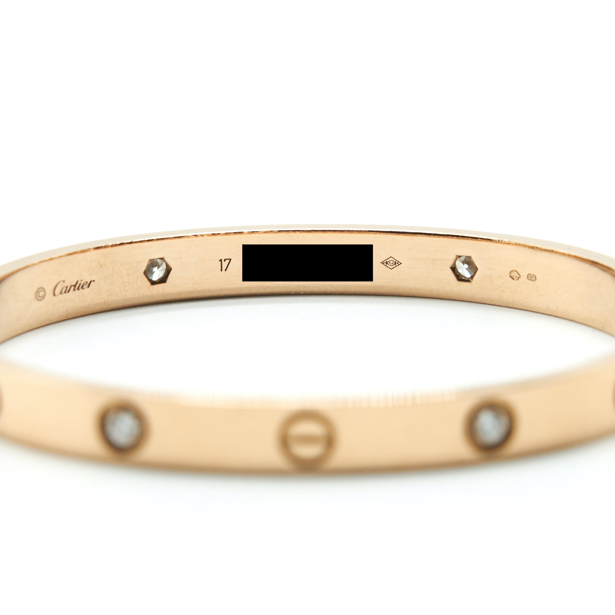 CARTIER LOVE BRACELET ROSEGOLD WITH 4 DIAMONDS