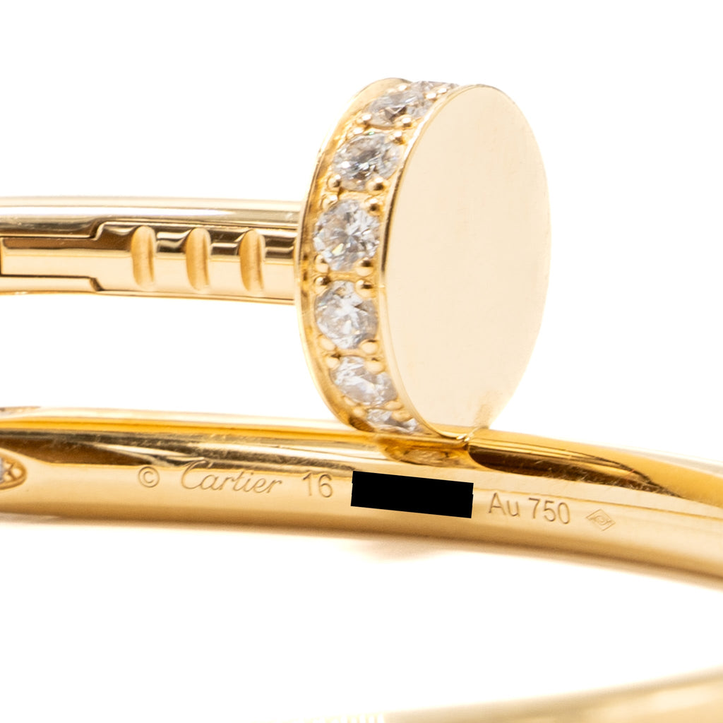 CARTIER JUSTE UN CLOU BRACELET YELLOW GOLD WITH DIAMONDS