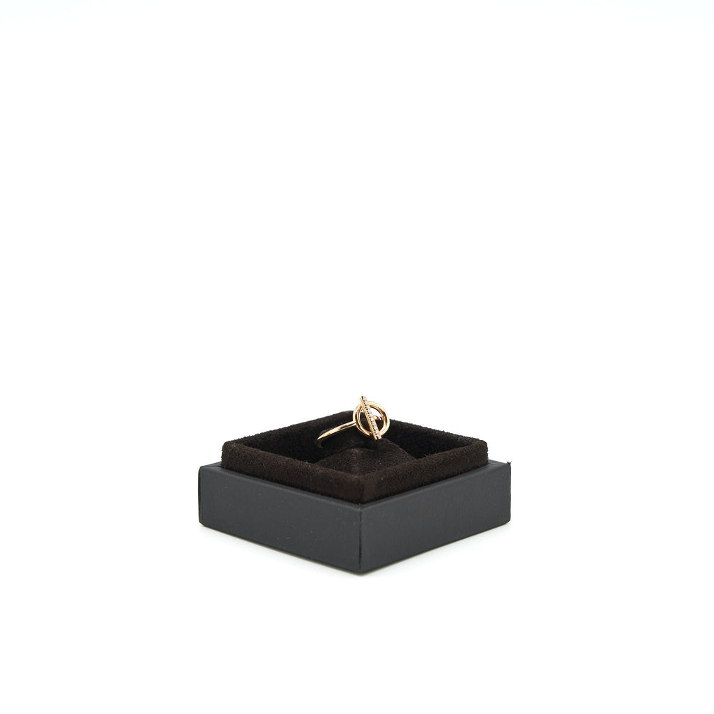 HERMES ECHAPPEE RING ROSE GOLD WITH DIAMONDS