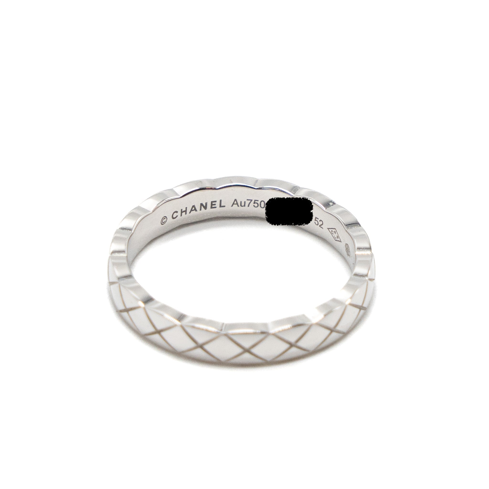CHANEL COCO CRUSH RINGS MINI VERSION WHITE GOLD/ BEIGE GOLD WITH DIAMONDS (SELL IN A SET)