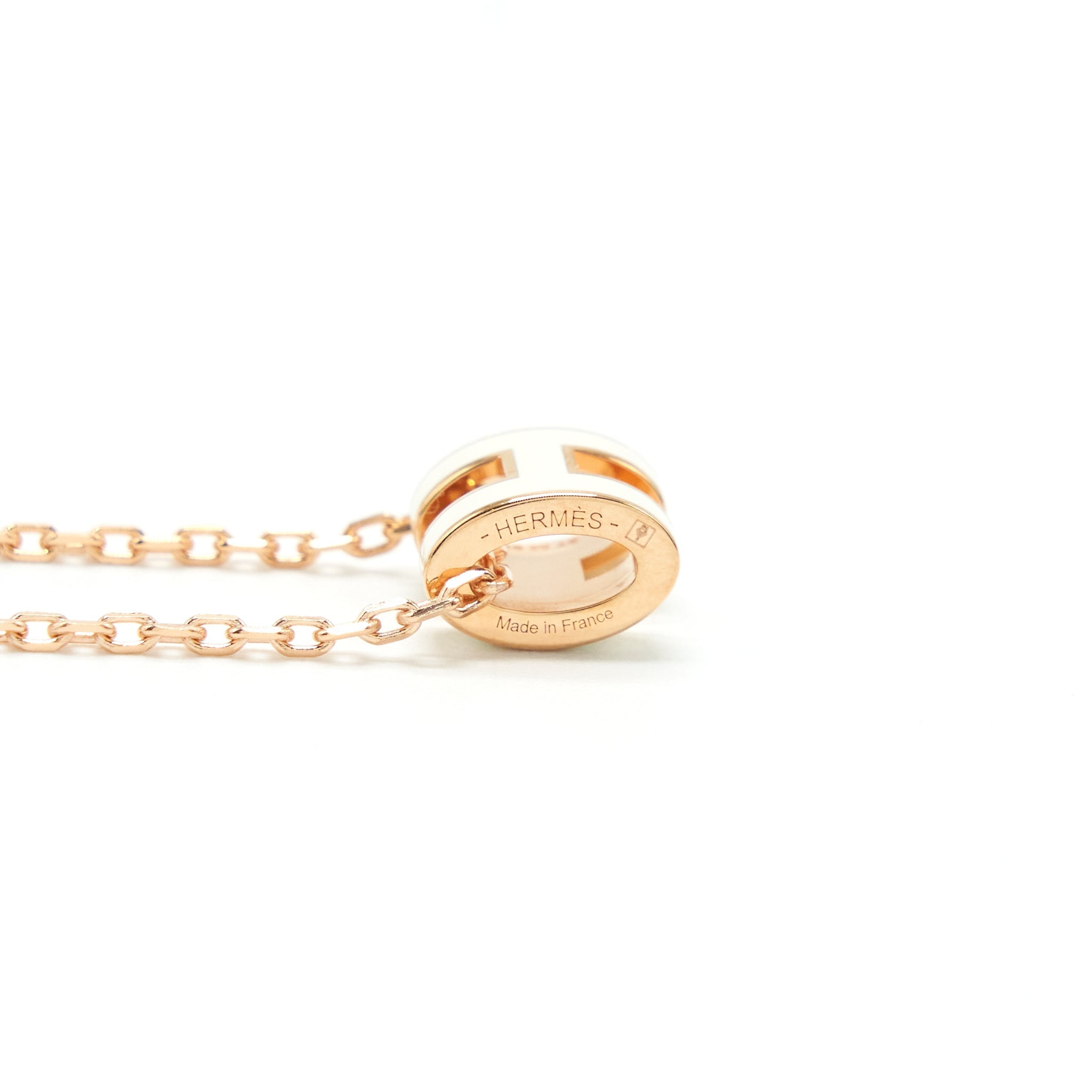 HERMES MINI POP H PENDANT BLANC RGHW