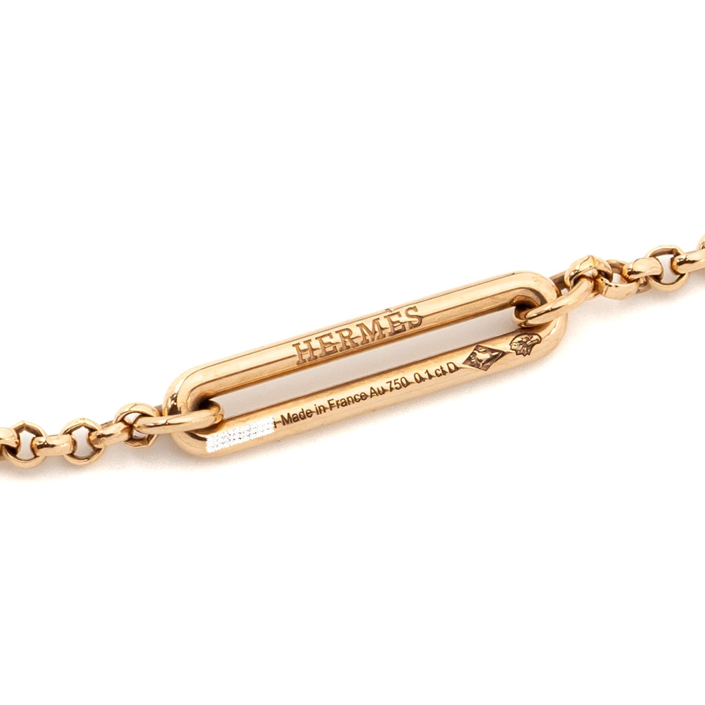HERMES CHAIN D’ANCRE CHAOS EARRINGS ROSE GOLD, DIAMONDS