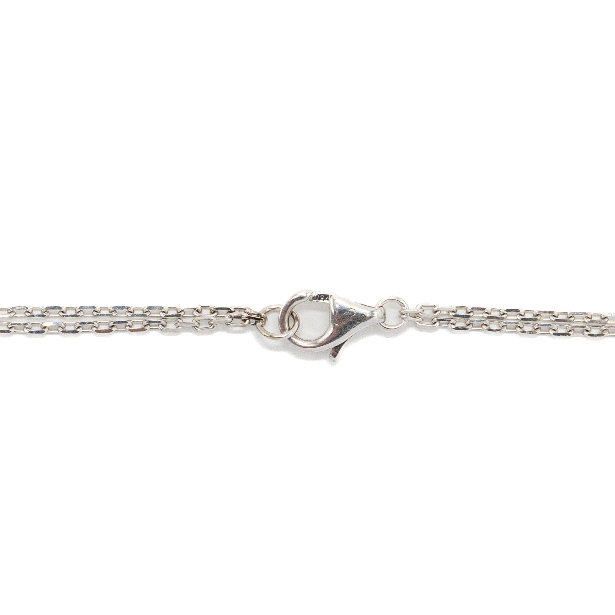 CARTIER LOVE NECKLACE WHITE GOLD WITH 2 DIAMONDS