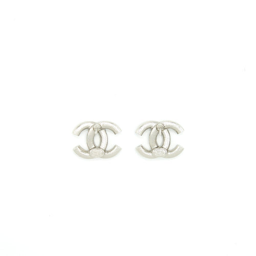 CHANEL CC LOGO CRYSTALS EARRINGS SHW