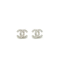 CHANEL CC LOGO CRYSTALS EARRINGS SHW