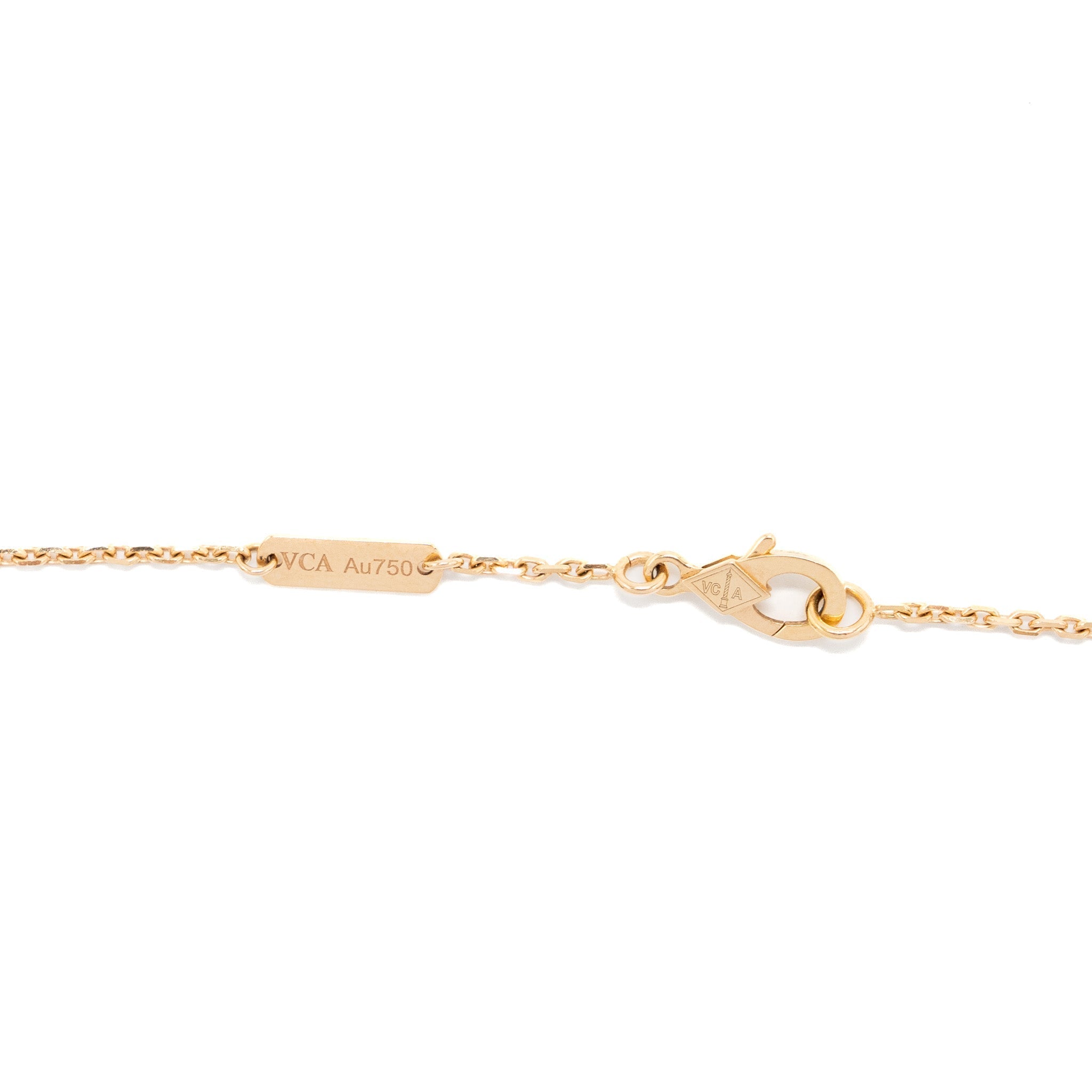 VAN CLEEF AND ARPELS VINTAGE ALHAMBRA PENDANT ROSE GOLD WITH GREY MOTHER OF PEARL