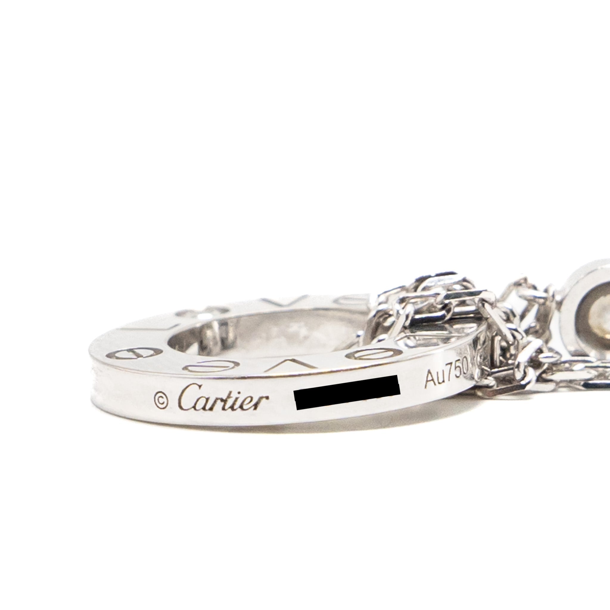 CARTIER LOVE NECKLACE WHITE GOLD WITH 2 DIAMONDS