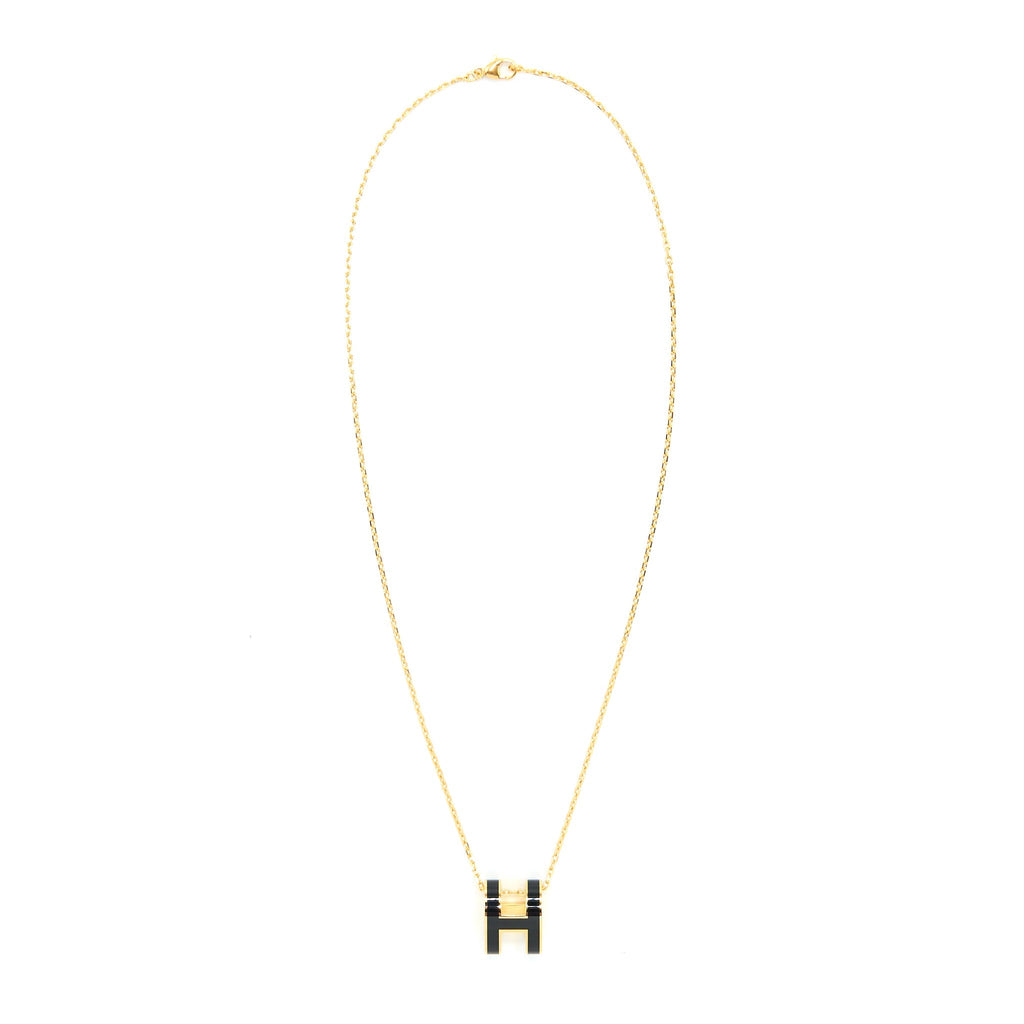HERMES POP H PENDANT BLACK GHW