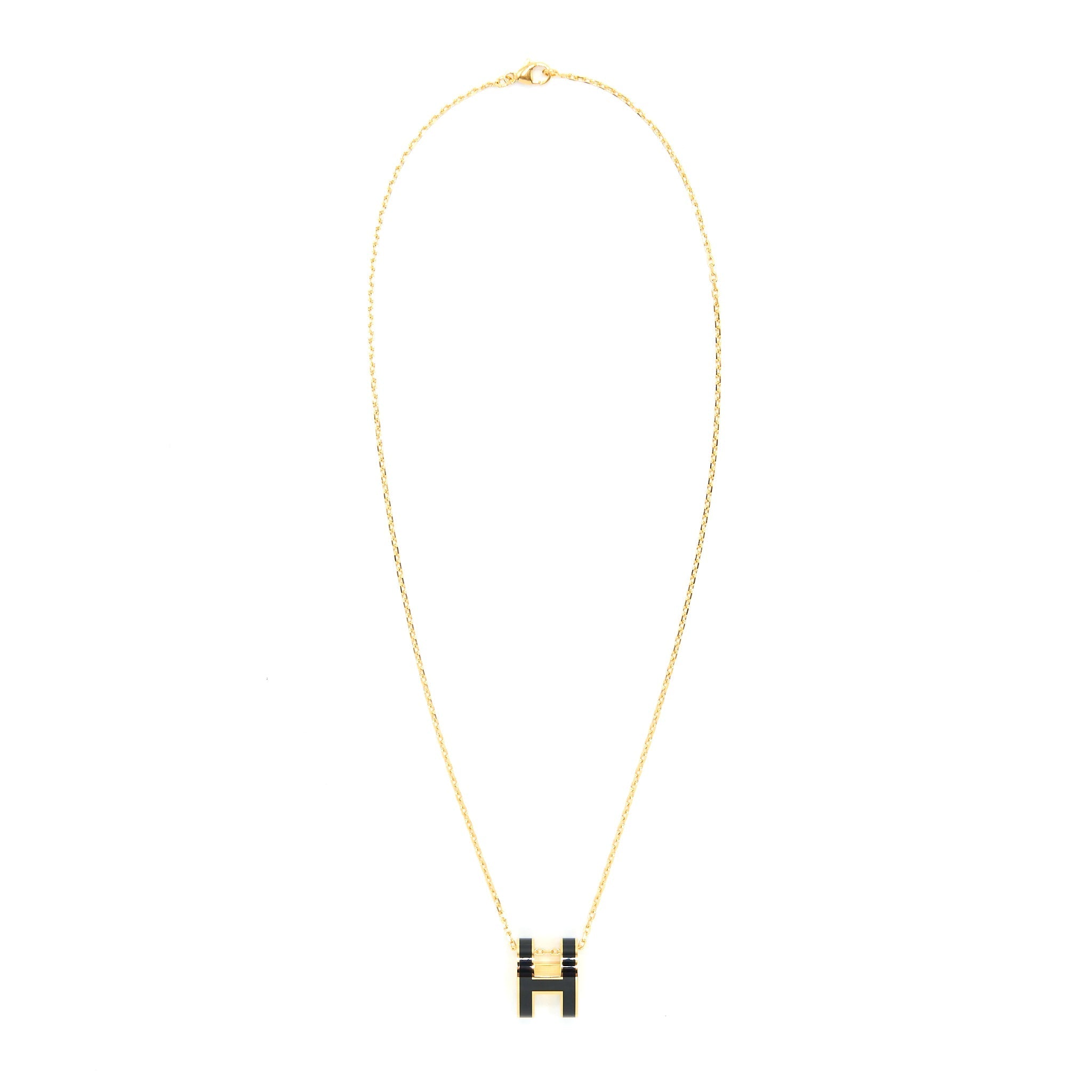 HERMES POP H PENDANT BLACK GHW