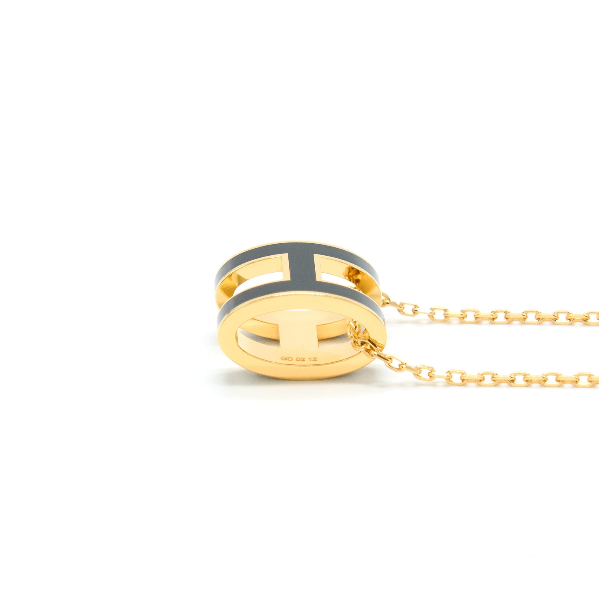 HERMES POP H PENDANT BLACK GHW