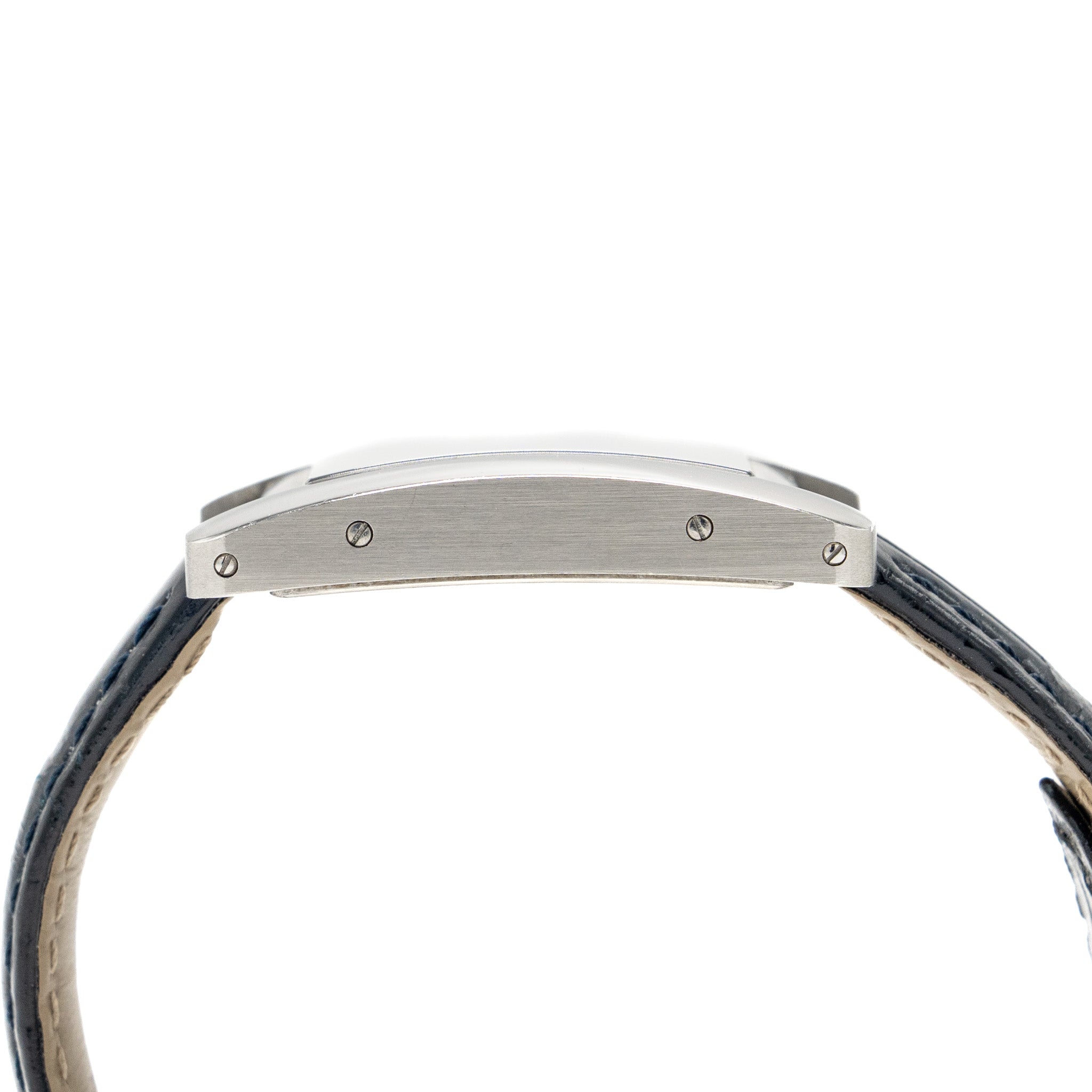 CARTIER TANK AMERICAINE WATCH STEEL CASE WITH ALLIGATOR STRAP MODEL:WSTA0016