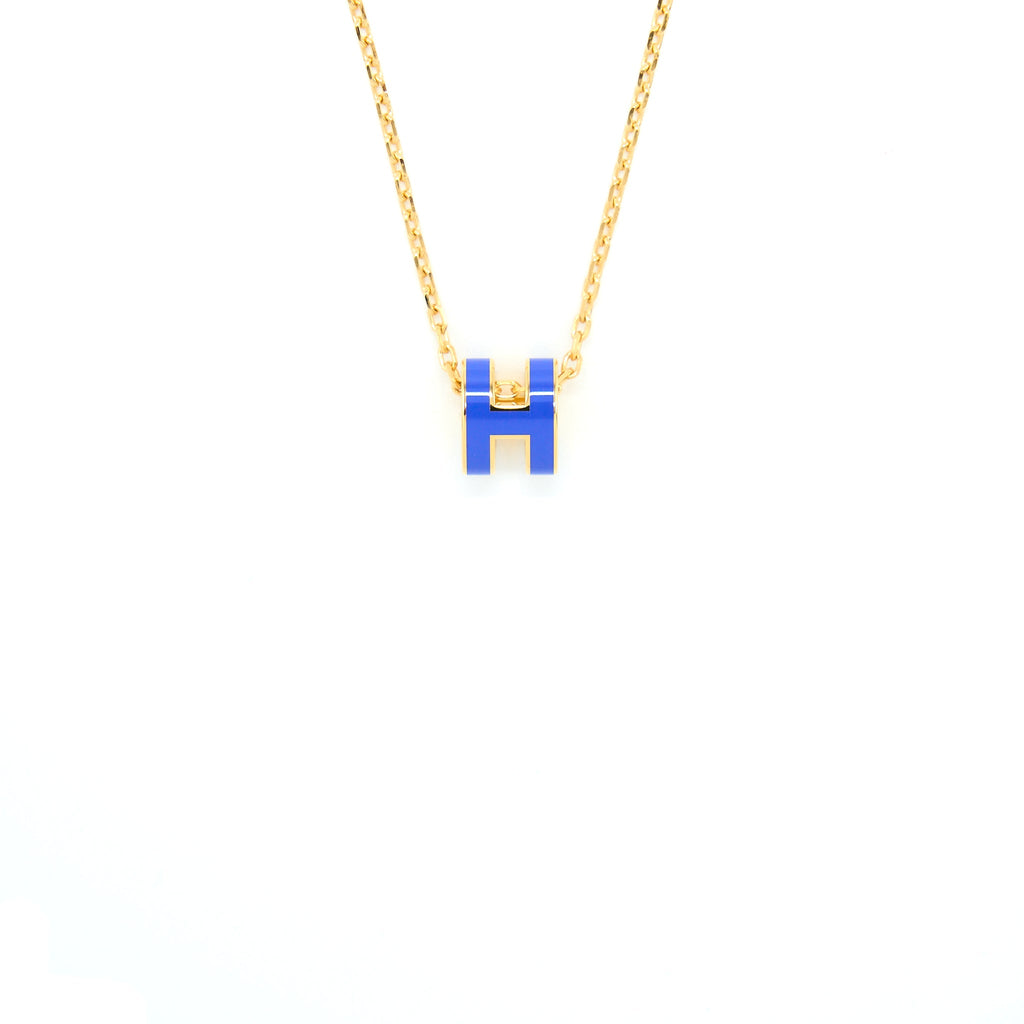 HERMES MINI POP H PENDANT ROYAL BLUE GHW