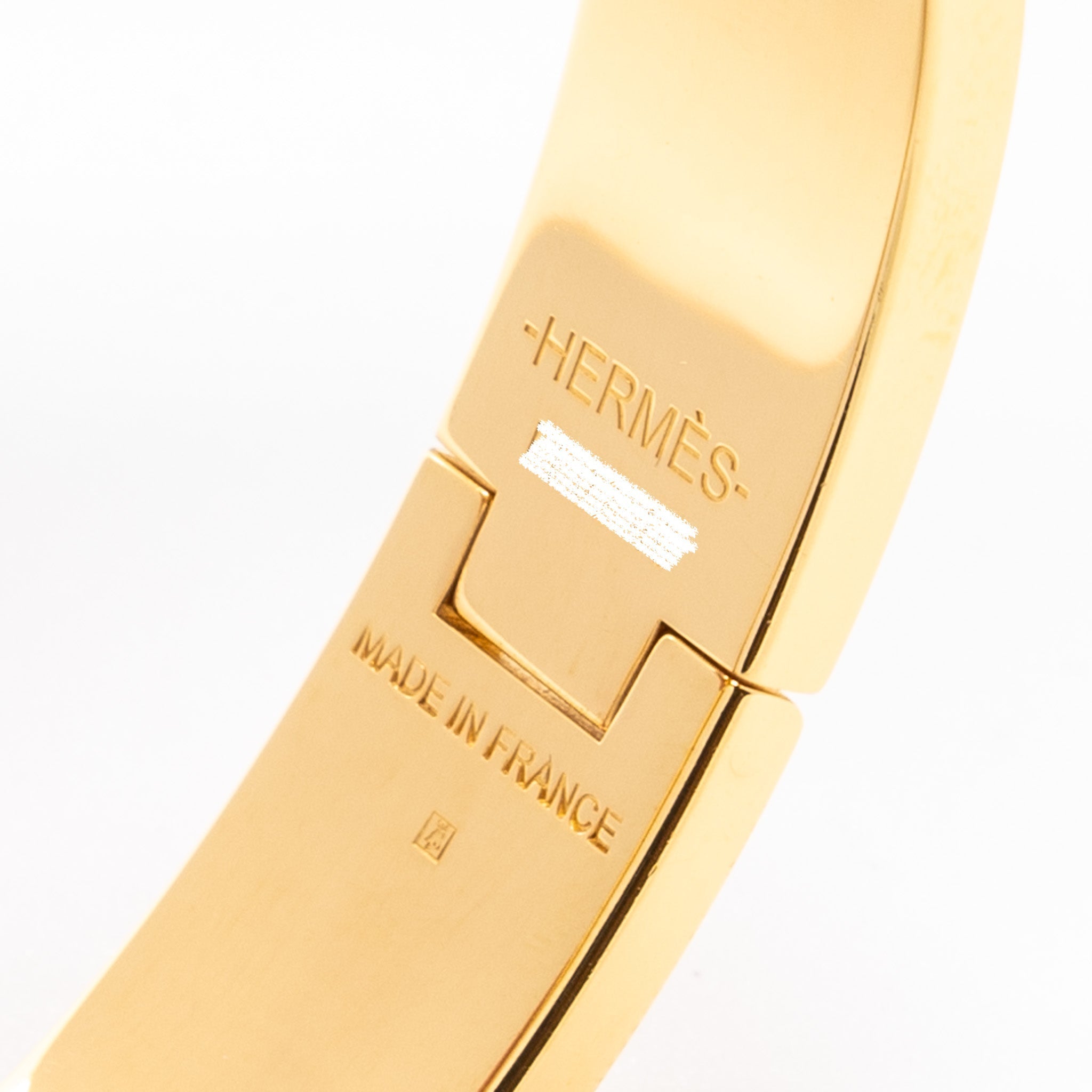 HERMES CLIC H BRACELET BLANC GHW