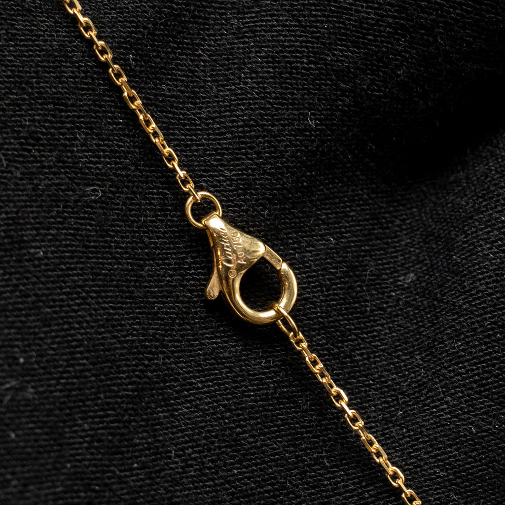 CARTIER AMULETTE DE CARTIER NEKCLACE, XS MODEL, WHITE MOTHER OF PEARL ROSE GOLD DIAMOND