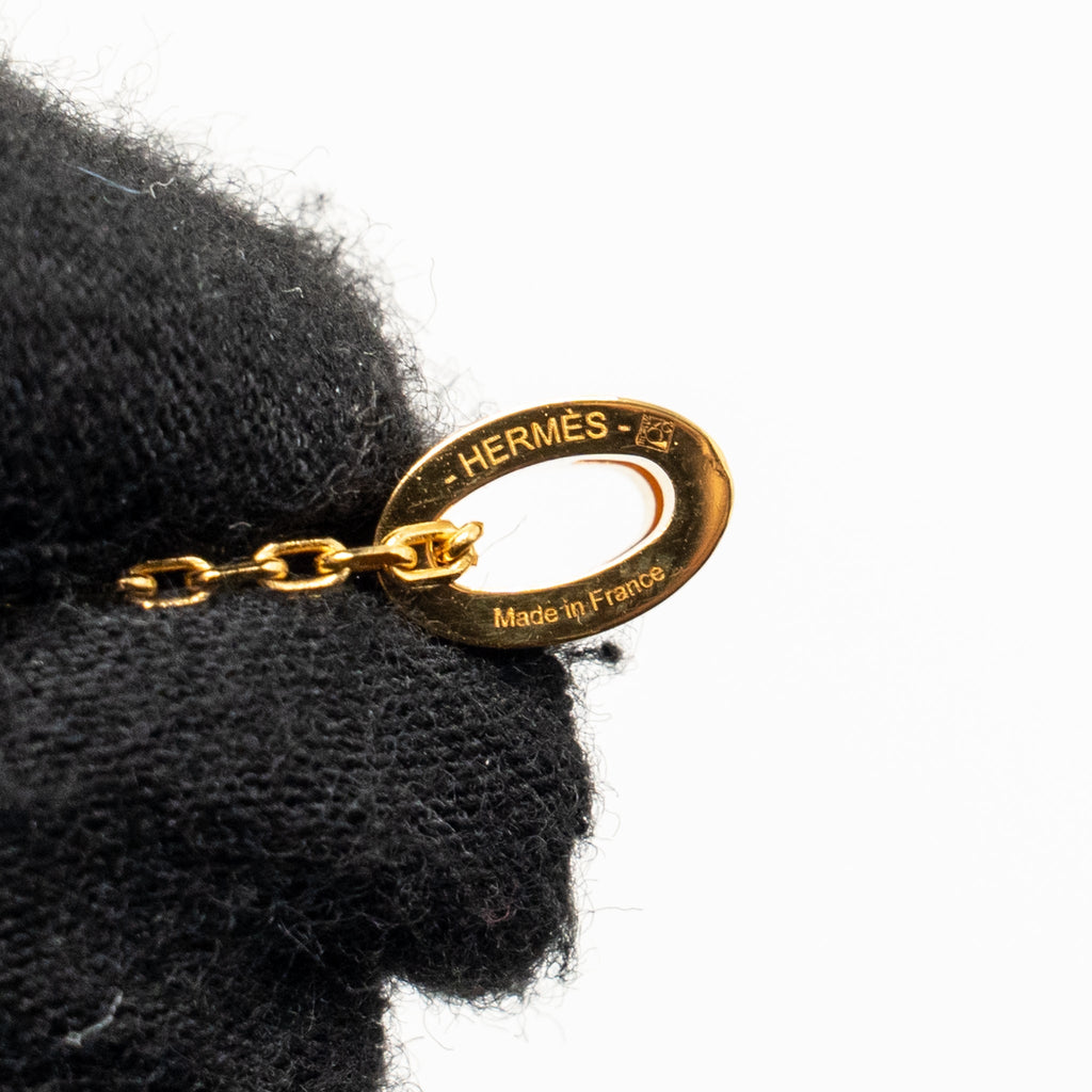 HERMES MINI POP H PENDANT MARRON GLACE GHW