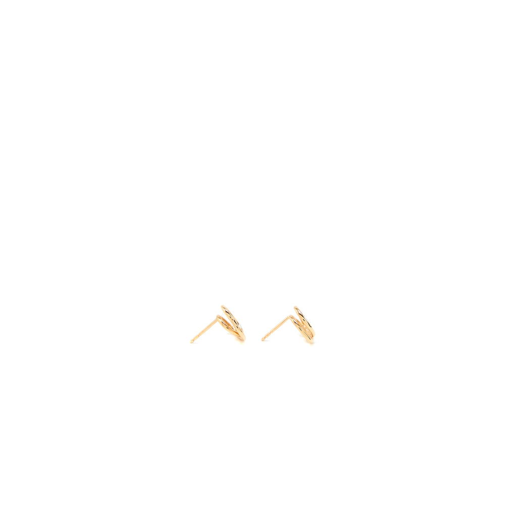 HERMES VERTIGE COEUR EARRINGS ROSE GOLD WITH DIAMONDS