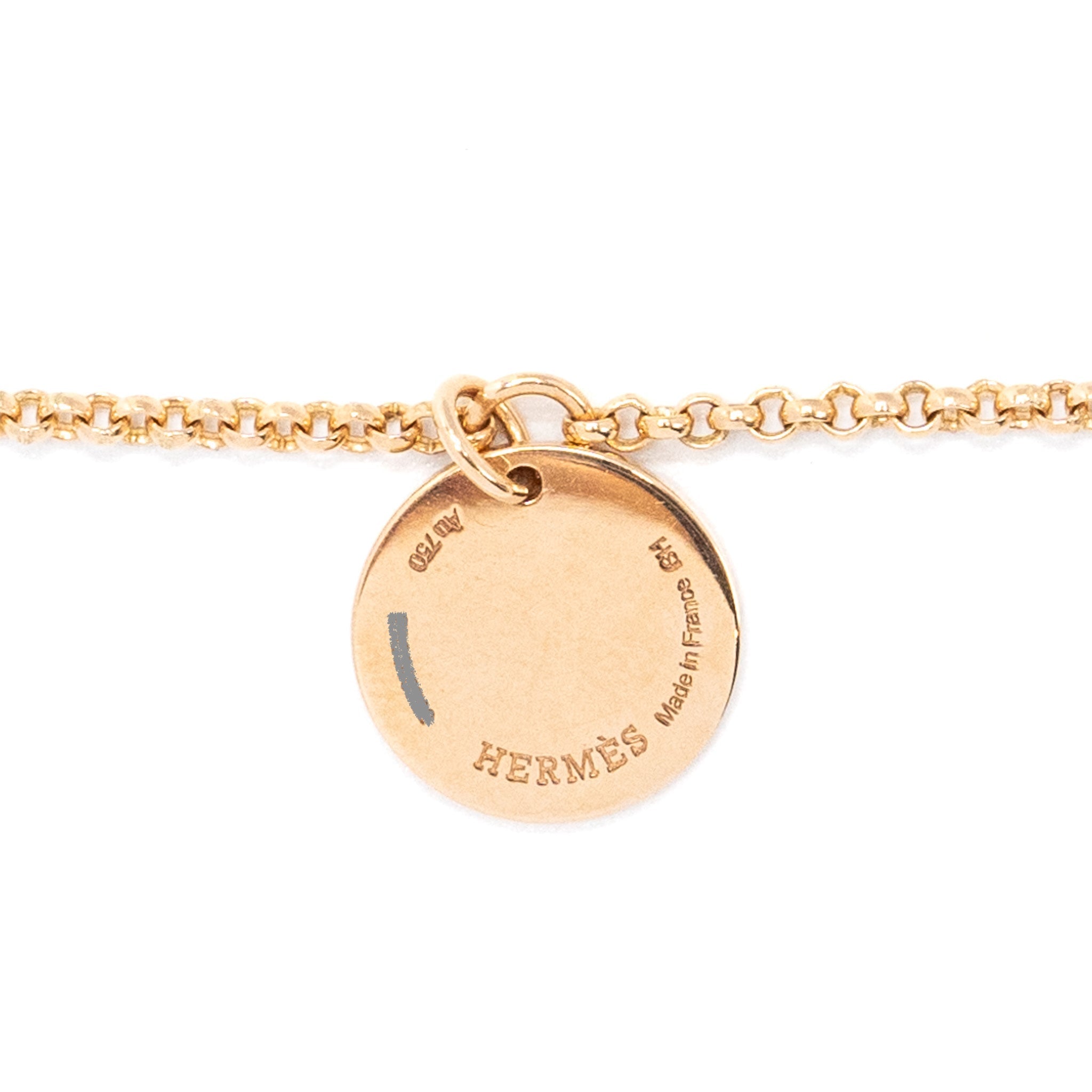 HERMES EX-LIBRIS BRACELET ROSE GOLD
