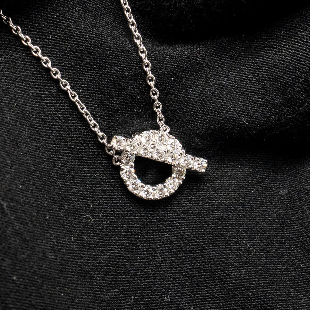 HERMES FINESSE PENDANT WHITE GOLD WITH DIAMONDS