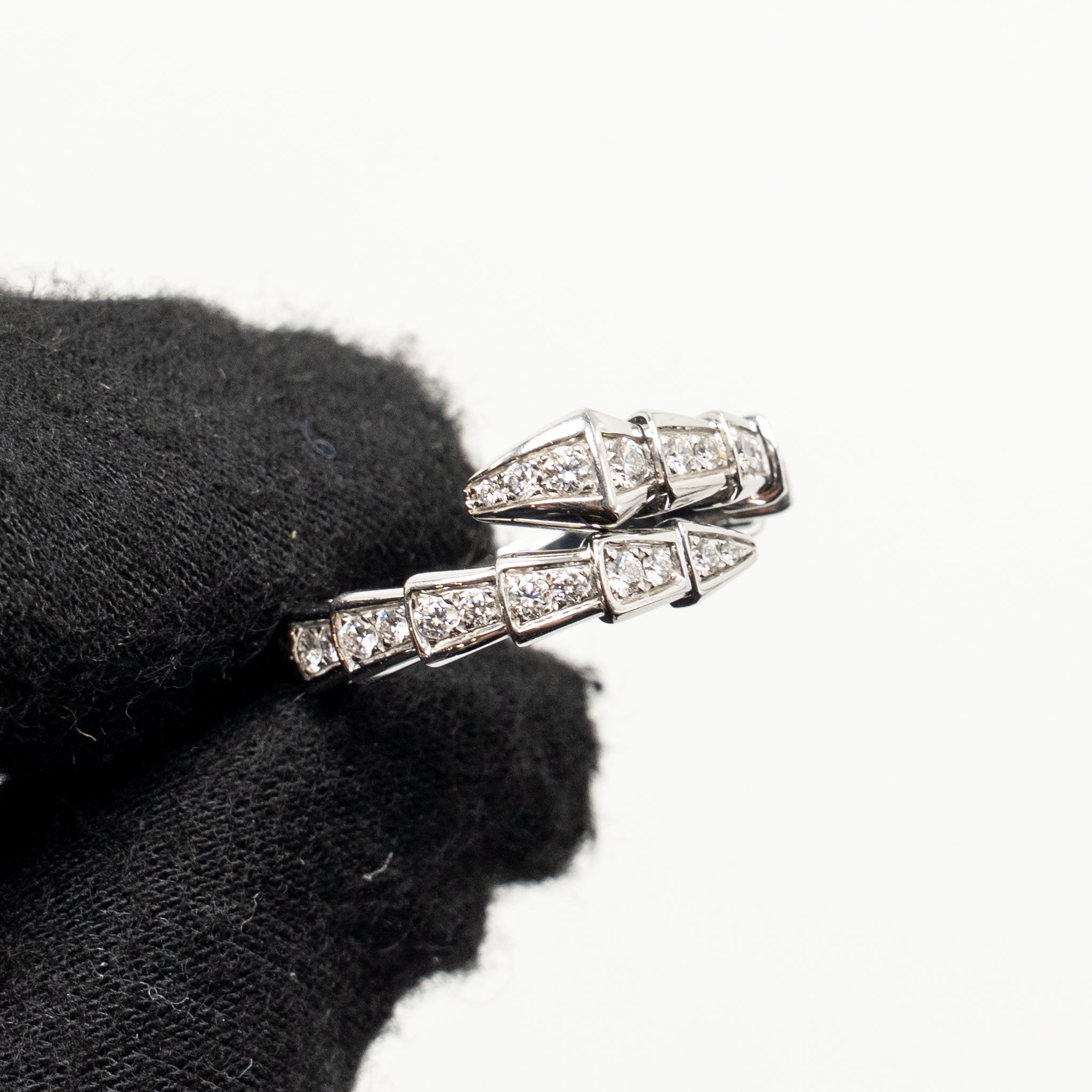 BVLGARI SERPENTI VIPER RING WHITE GOLD WITH DIAMONDS