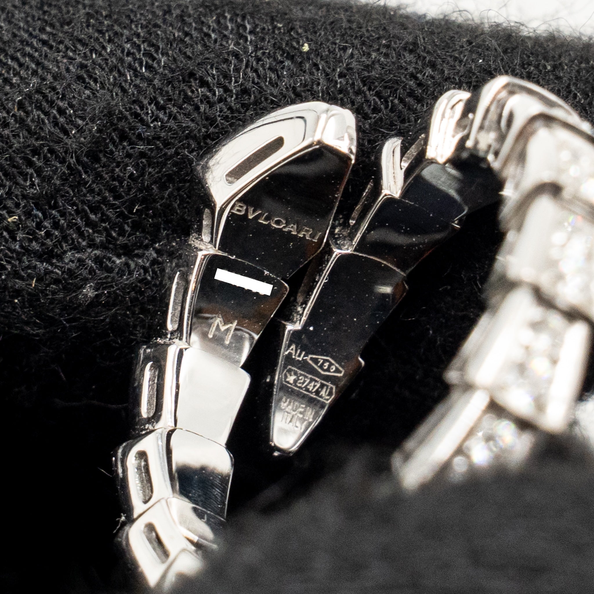 BVLGARI SERPENTI VIPER RING WHITE GOLD WITH DIAMONDS