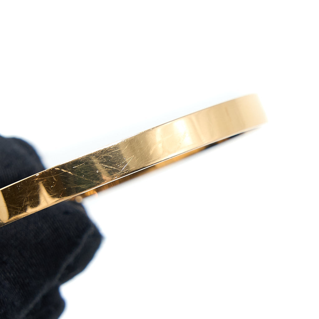 HERMES KELLY BRACELET ROSE GOLD 4 DIAMONDS