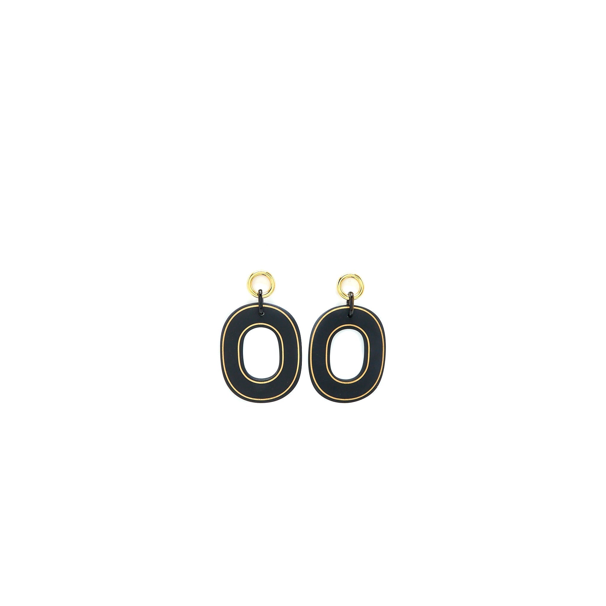 HERMES BOUCLES D'OREILLES KARA PRÉCIEUX EARRINGS GOLD TONE