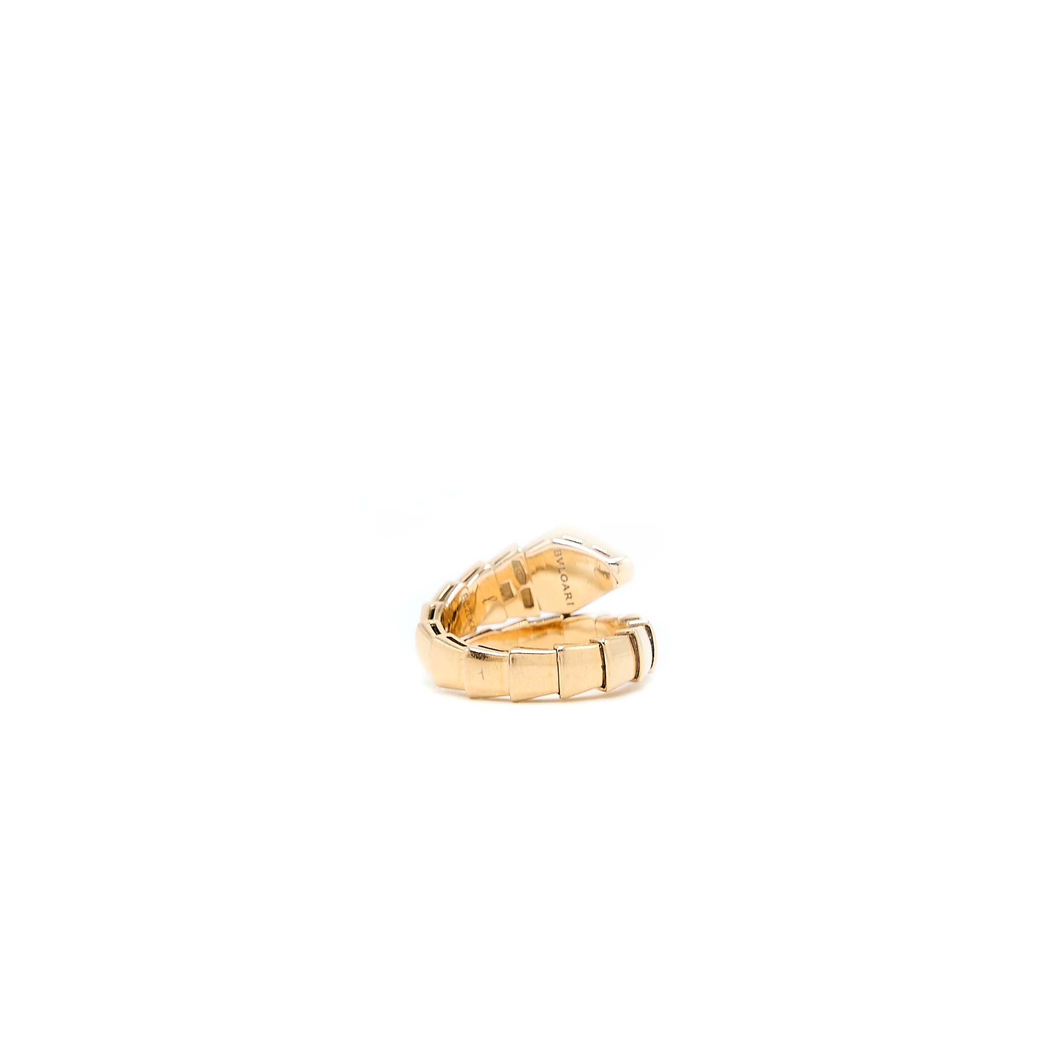 BVLGARI SERPENTI VIPER RING ROSE GOLD DIAMONDS