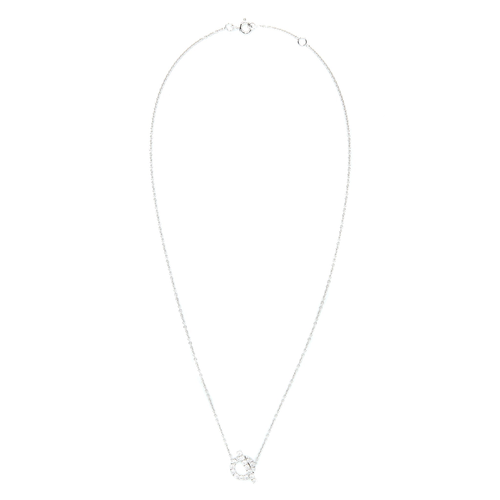 HERMES FINESSE NECKLACE WHITE GOLD WITH DIAMONDS