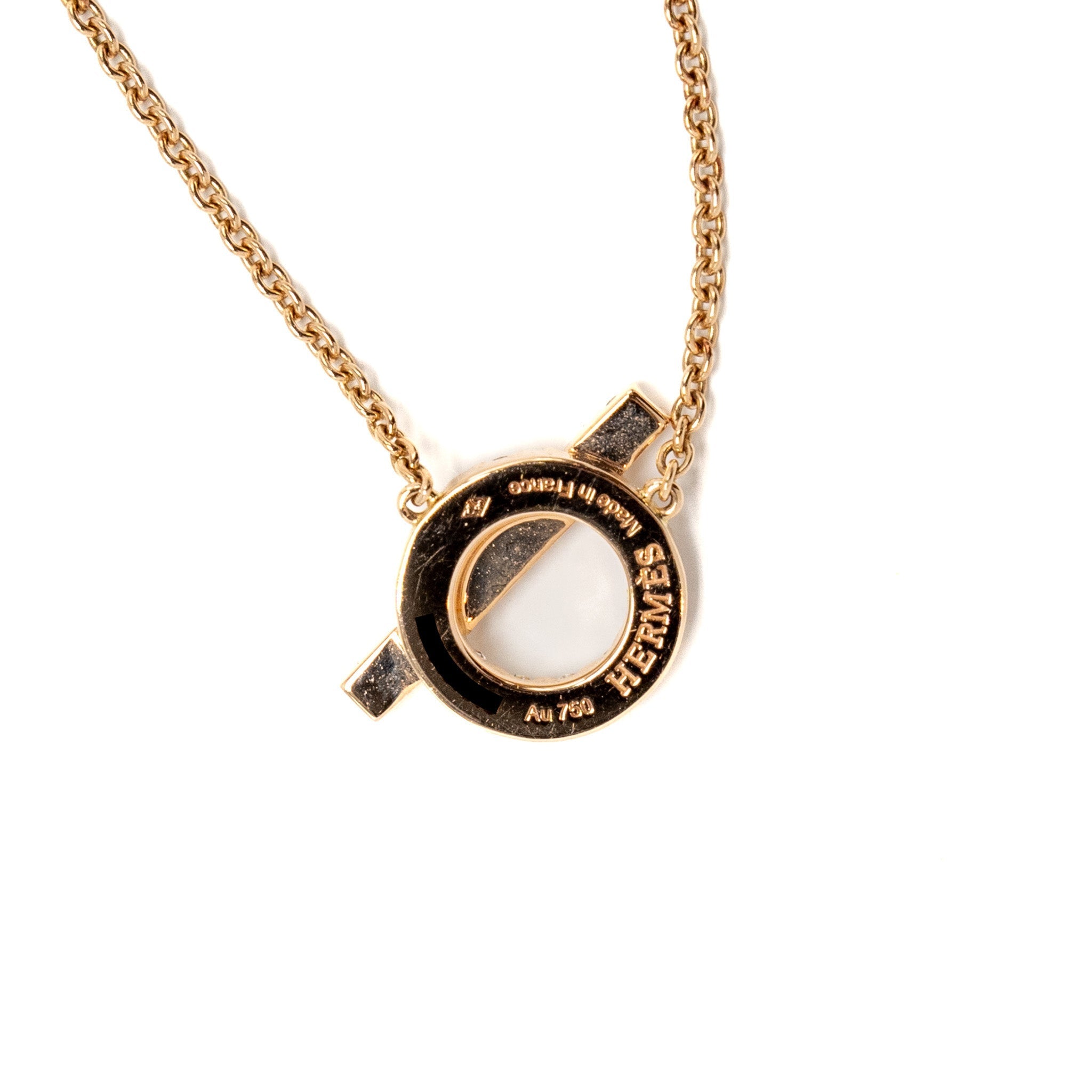 HERMES FINESSE NECKLACE ROSE GOLD DIAMONDS