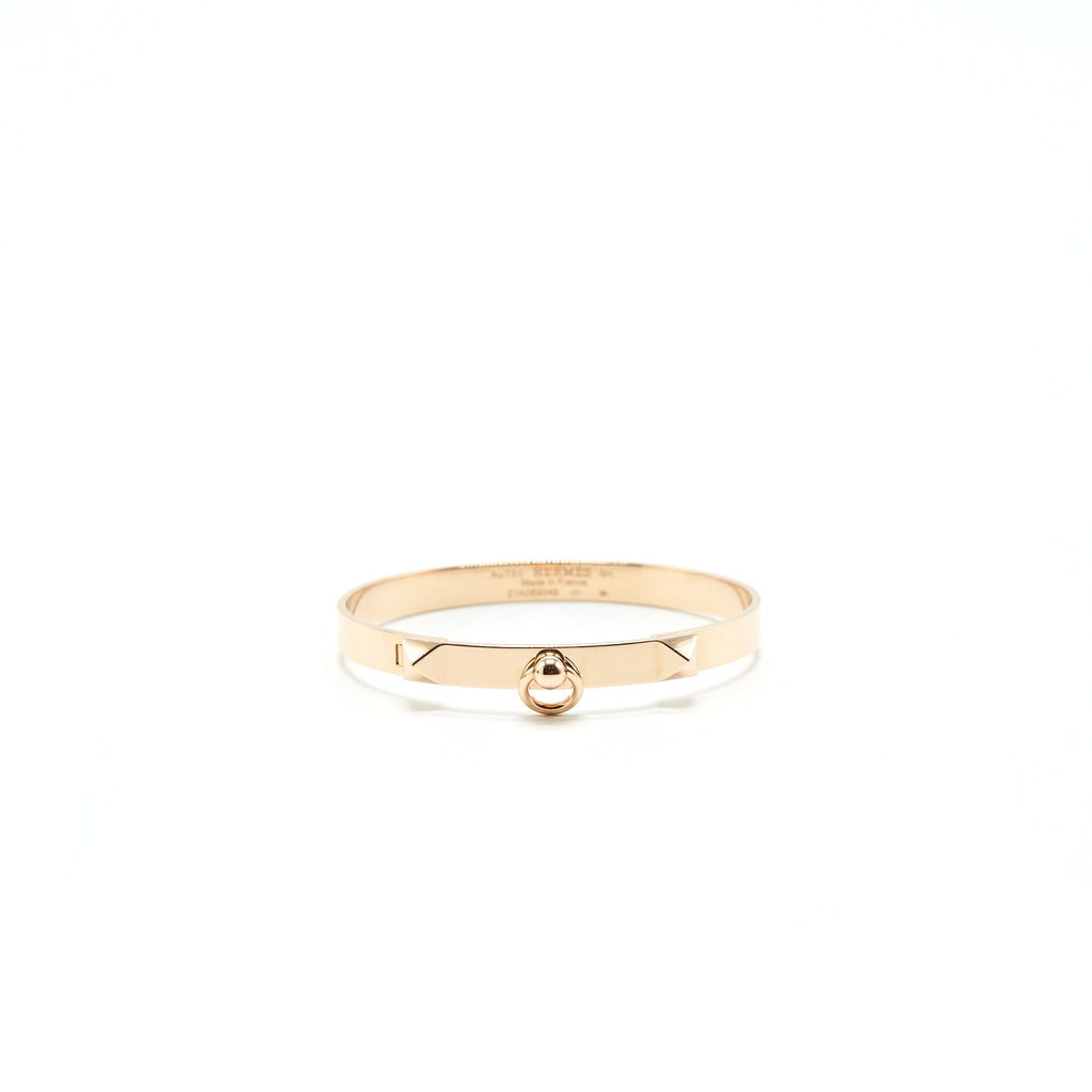HERMES COLLIER DE CHIEN BRACELET ROSE GOLD