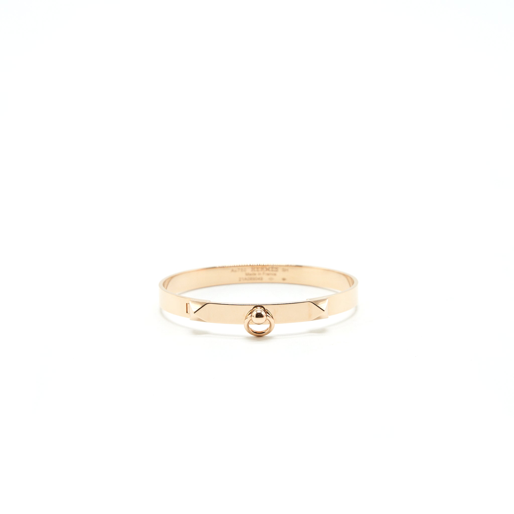 HERMES COLLIER DE CHIEN BRACELET ROSE GOLD