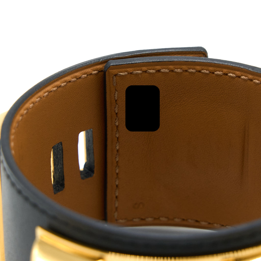HERMES COLLIER DE CHIEN BRACELET BLACK GHW