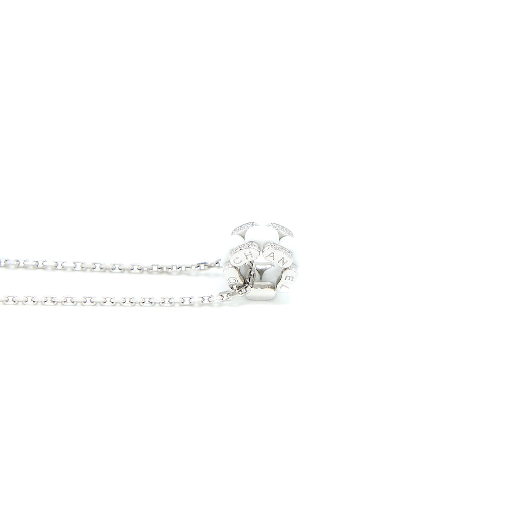 CHANEL ULTRA NECKLACE 18K WHITE GOLD WITH DIAMONDS / WHITE CERAMIC