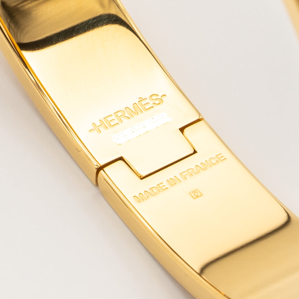 HERMES SIZE T6 CLIC HH BRACELET GOLD MAT BRUSHED GHW