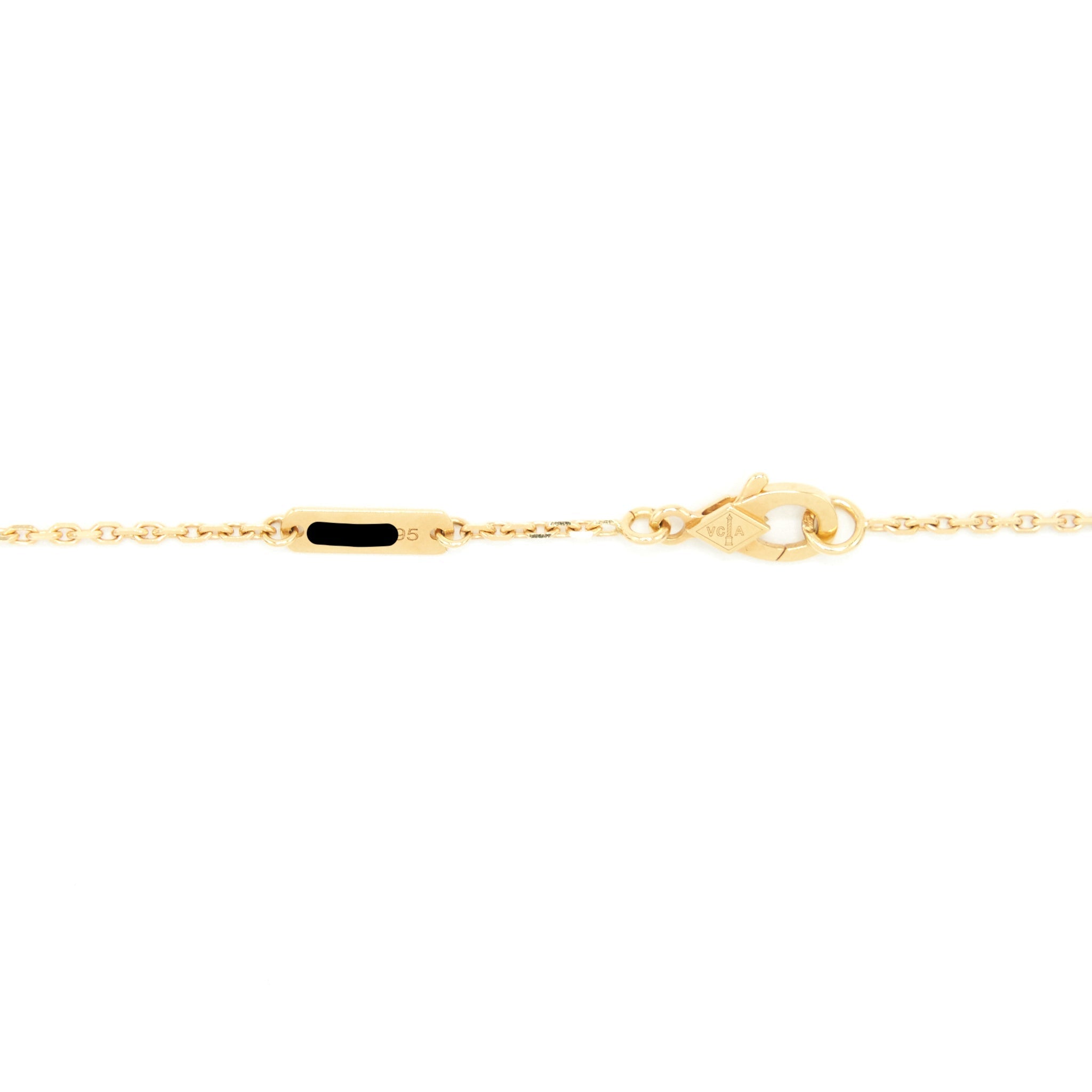 VAN CLEEF AND ARPELS VINTAGE ALHAMBRA PENDANT YELLOW GOLD OYNX