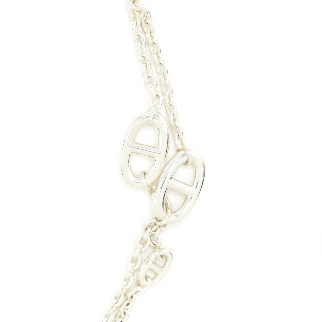 HERMES FARANDOLE LONG NECKLACE STERLING SLIVER