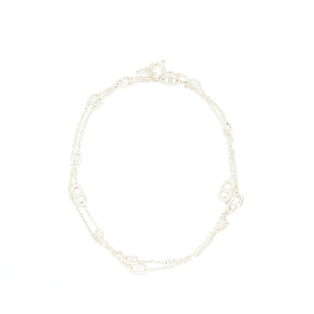 HERMES FARANDOLE LONG NECKLACE STERLING SLIVER