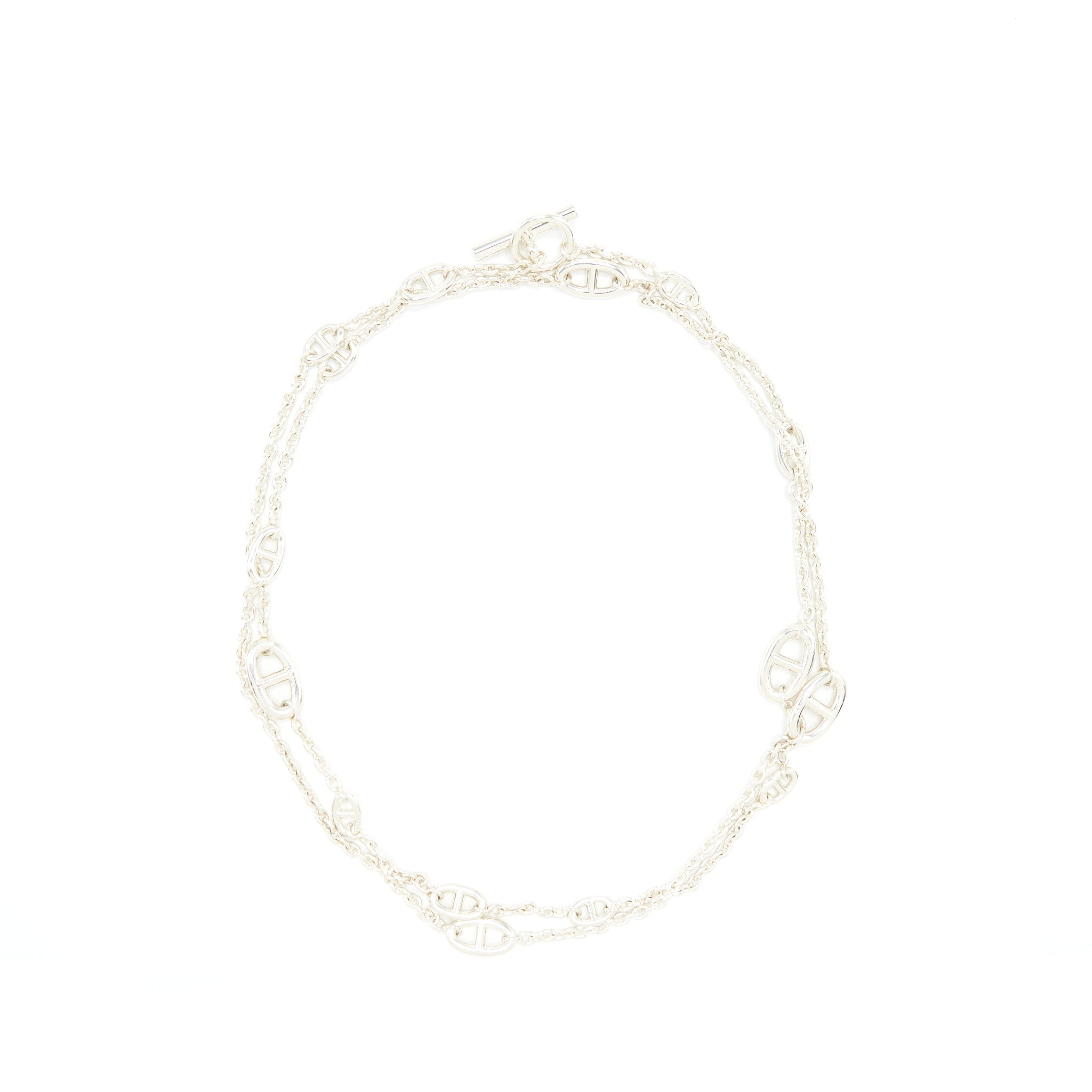 HERMES FARANDOLE LONG NECKLACE STERLING SLIVER