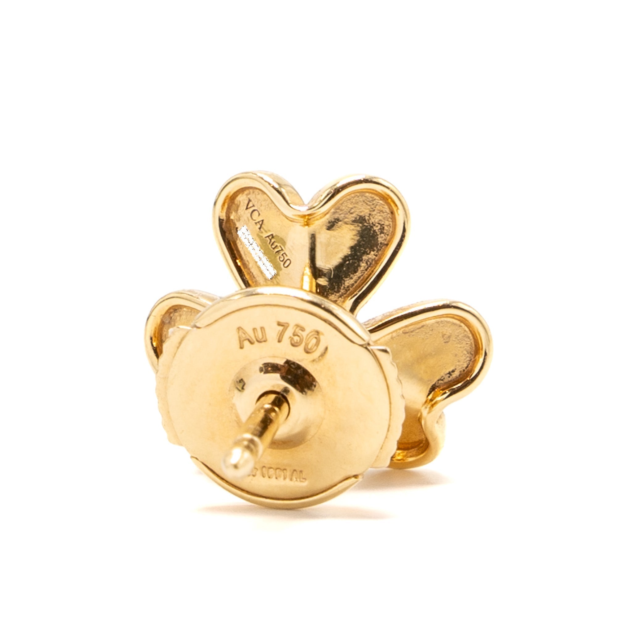 VAN CLEEF & ARPELS FRIVOLE EARRINGS YELLOW GOLD DIAMONDS