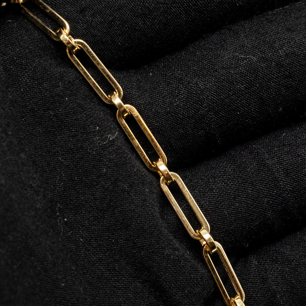 HERMES KELLY CHAINE BRACELET YELLOW GOLD WITH DIAMONDS
