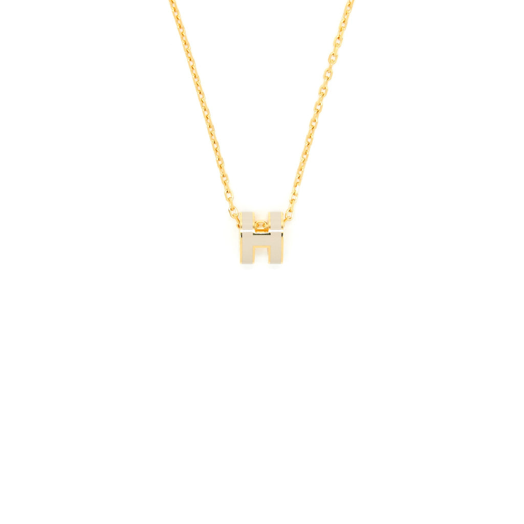 HERMES MINI POP H GLACÉ MARRON GHW