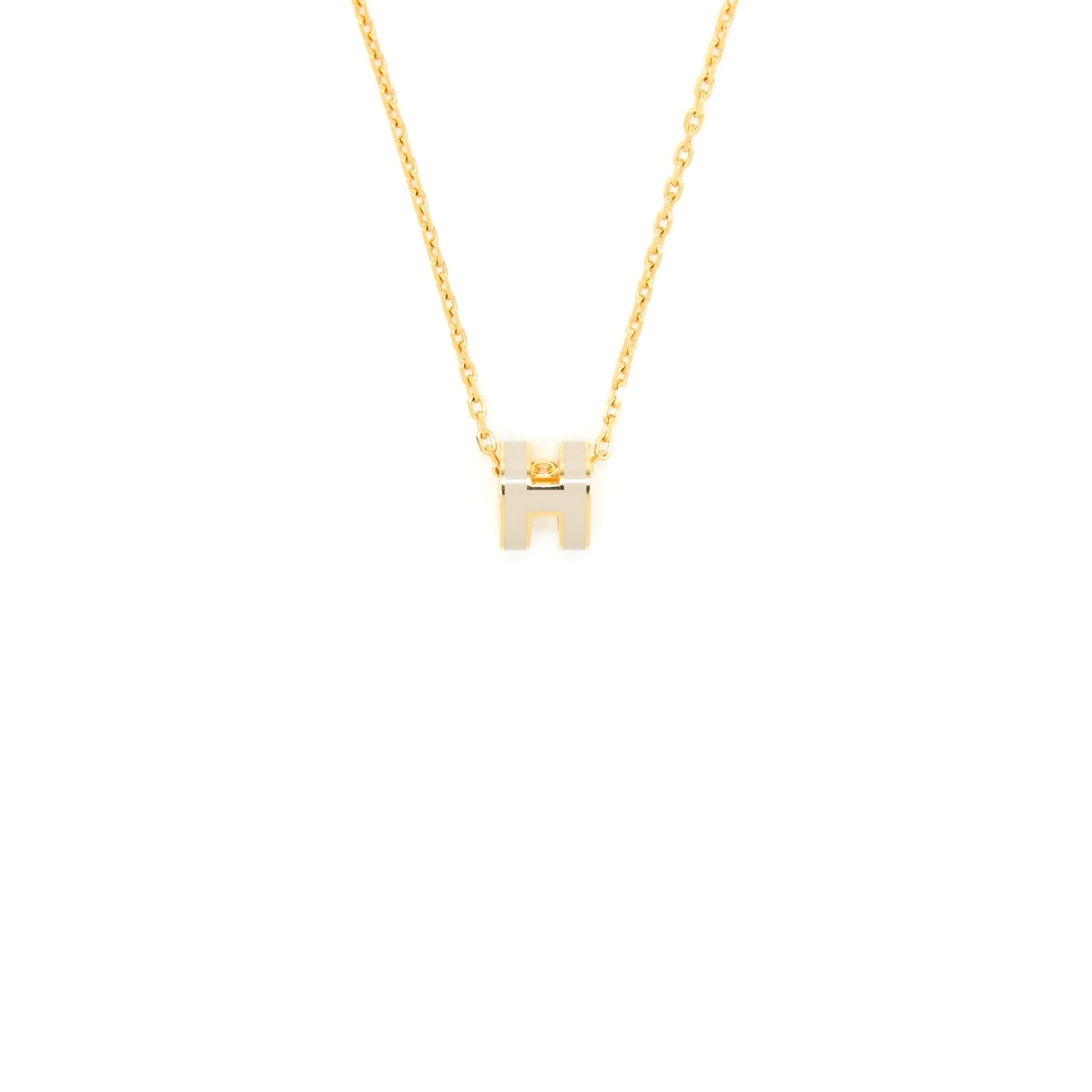 HERMES MINI POP H GLACÉ MARRON GHW