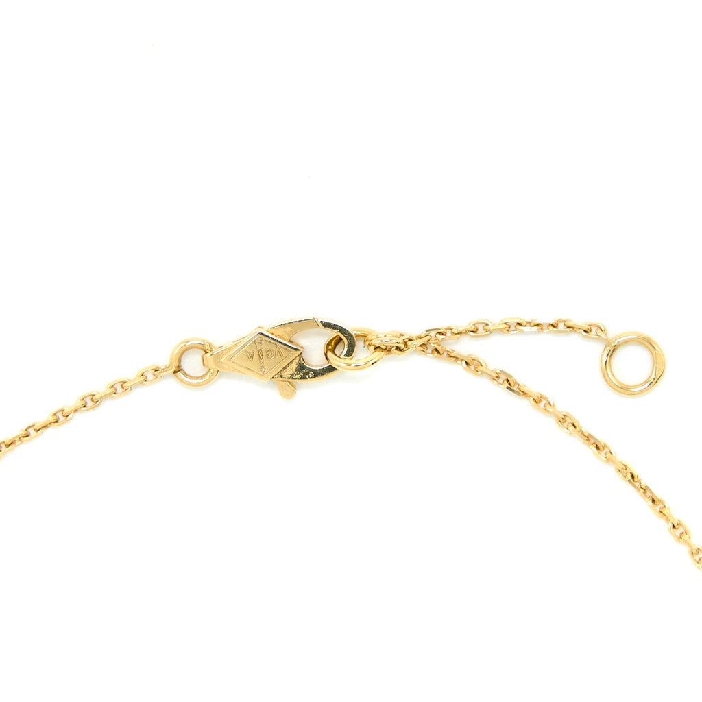 VAN CLEEF & ARPELS SWEET ALHAMBRA PENDANT WHITE MOTHER OF PEARL 18K YELLOW GOLD